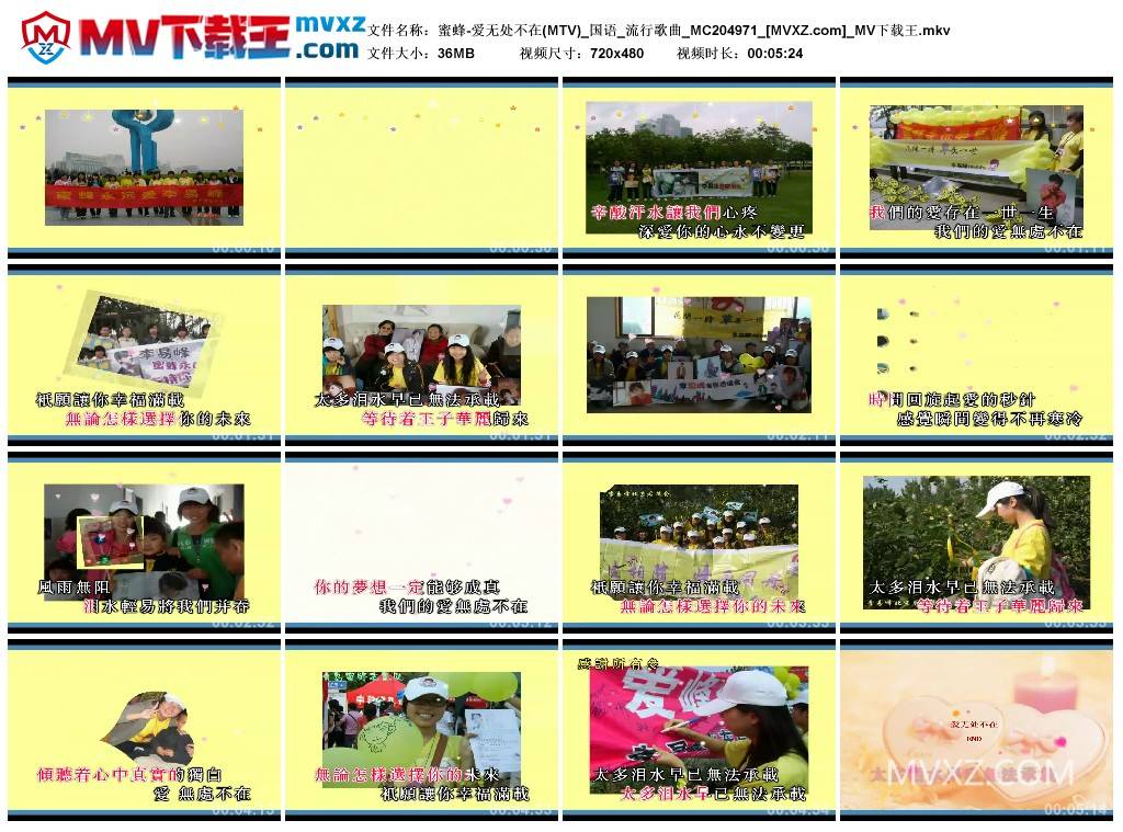 蜜蜂-爱无处不在(MTV)_国语_流行歌曲_MC204971